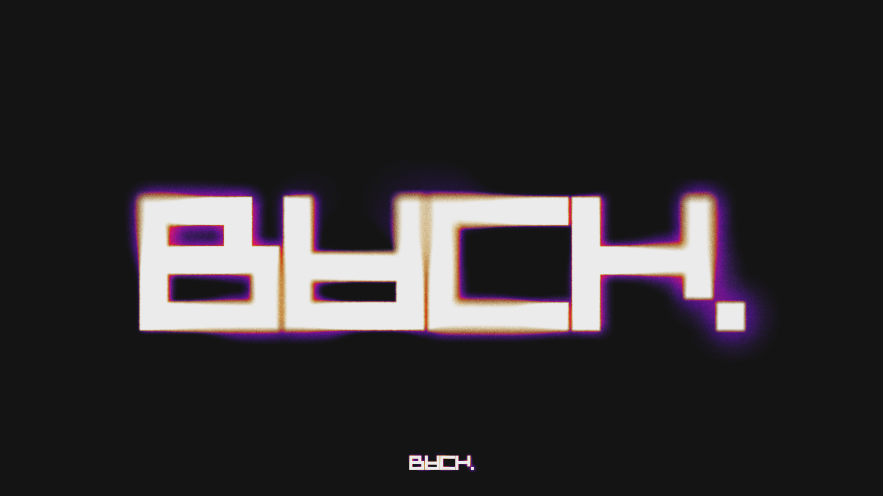 BACH. logo on black background
