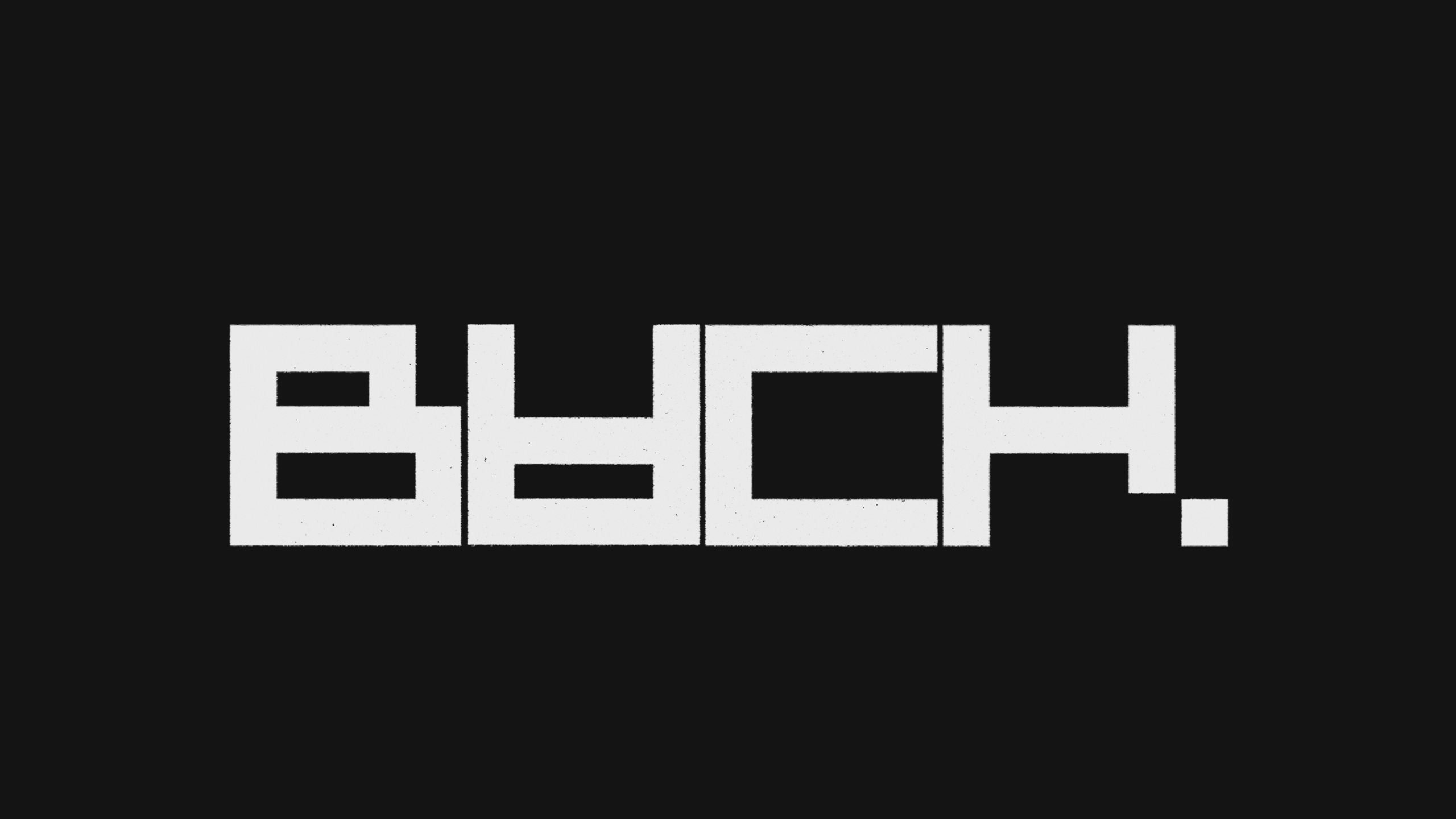 BACH. logo clean black background