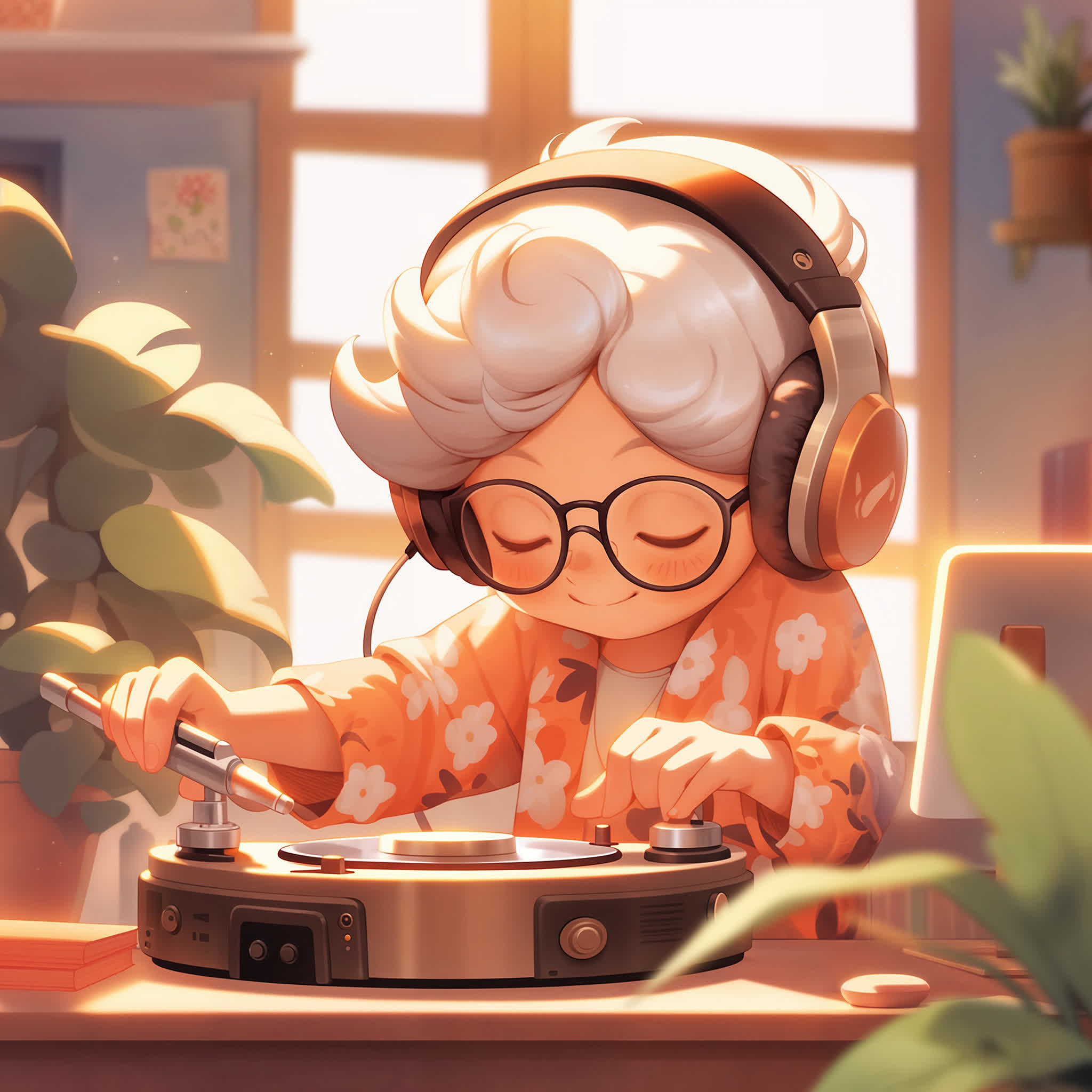 Lofi Grandma character visual