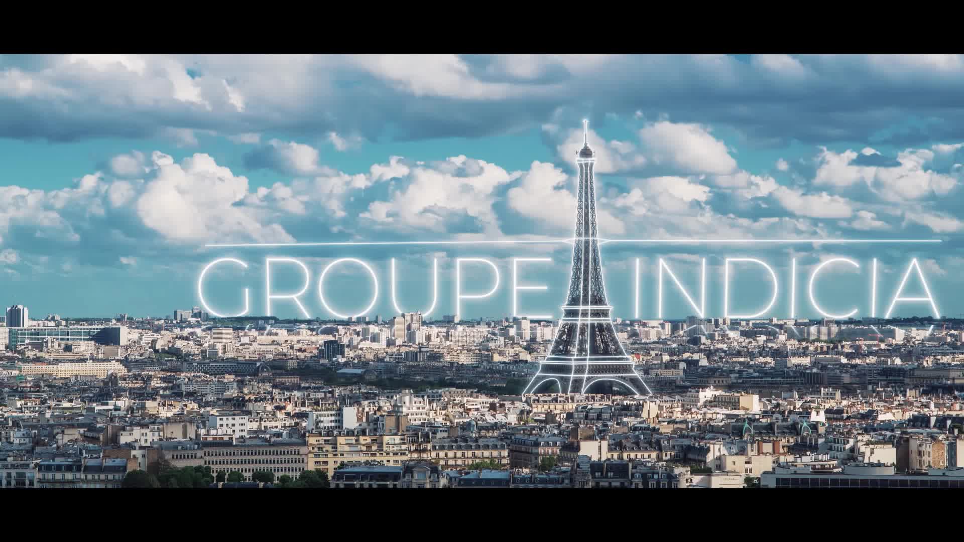Indicia corporate video HUD overlay banner