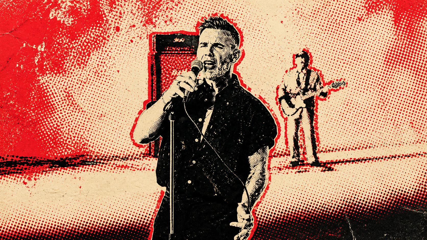 NanoBanana derivation with the band's likeness in the Sweet July graphic style