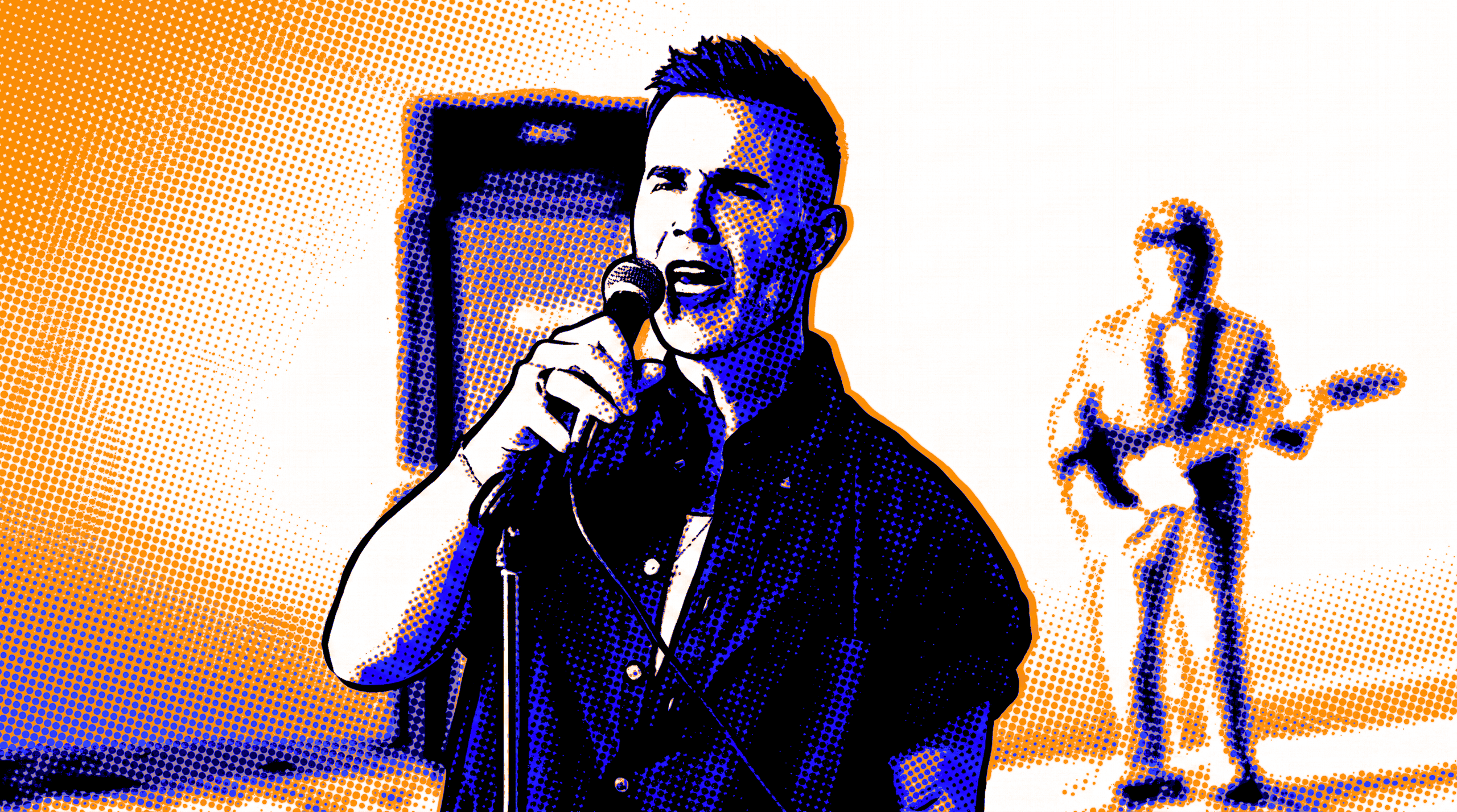 NanoBanana derivation with the band's likeness in the Sweet July graphic style